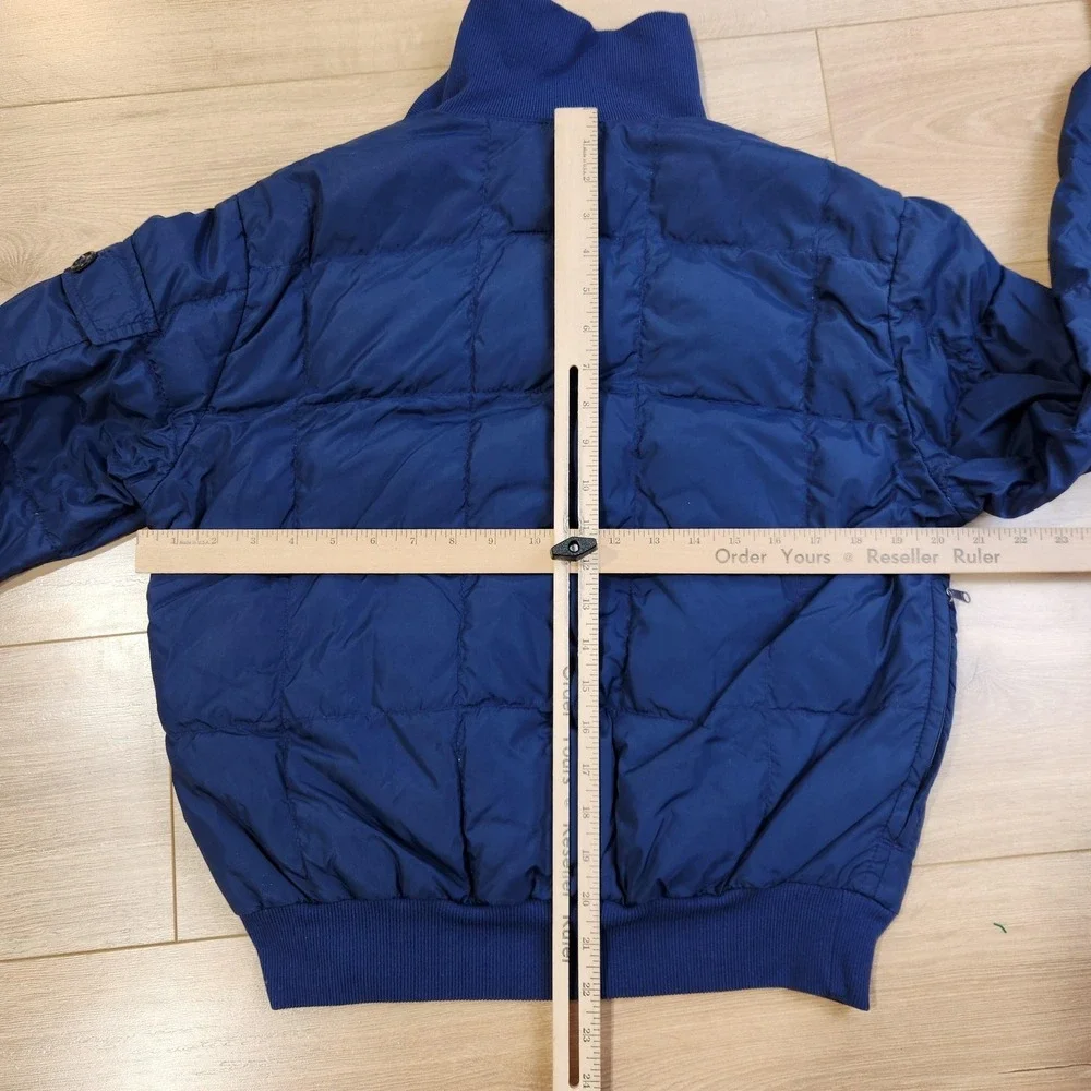 Vintage Eddie Bauer Jacket Mens Medium Blue Goose Down 1/4 Zip Puffer 70s 80s - Picture 4 of 7